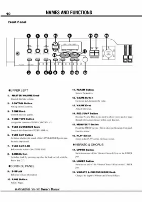 XK-3C HAMMOND Organ Owners Manual #3