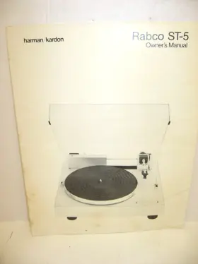 90736047A HARMAN/KARDON Owners Manual Rabco Turntable
