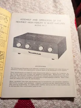 00001957 HEATHKIT Fi Audio Amplifier Manual #2