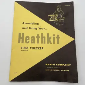 595-208 HEATHKIT Tube Checker Manual Book