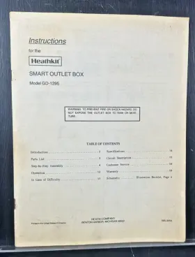 GD-1295 HEATHKIT Manual Smart Outlet Box Cover