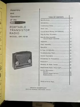 GR-151B HEATHKIT Manual Transistor Radio #3