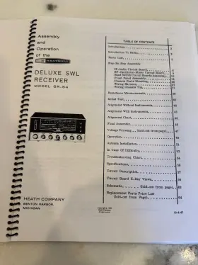 GR-54 HEATHKIT Deluxe Swl Receiver Operations Manual #2