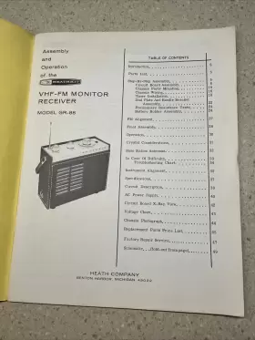 GR-88 HEATHKIT Manual Vhf Fm Monitor Receiver #3