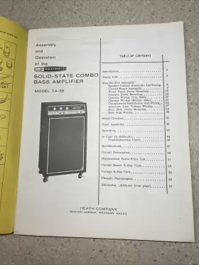 TA-38 HEATHKIT Manual Solid Bass Amplifier #3