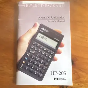 HP-20S HEWLETT-PACKARD Scientific Calculator Owners Manual
