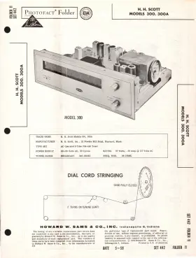 300-300A HH SCOTT Sams Photofact Fm Am Tuner Manual