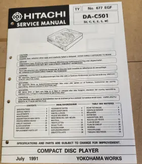 DA-C501 HITACHI Disc Player Service Manual
