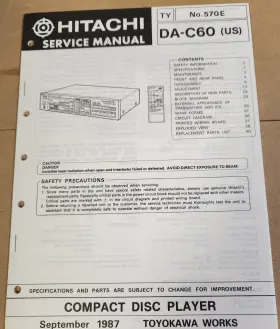 DA-C60 HITACHI Disc Player Service Manual