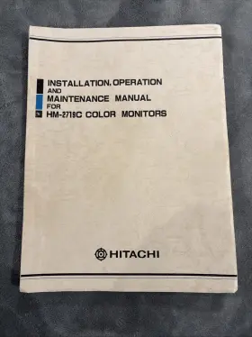 HM-2719C HITACHI Manual Monitor Schematics