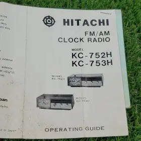 KC-753H HITACHI Am Fm Clock Radio Operating