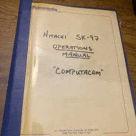 SK-97 HITACHI Operations Manual Computacam