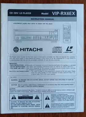 VIP-RX6EX HITACHI Cd Cdv Ld Player Instruction Manual