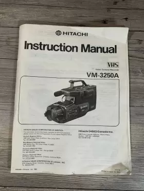 VM-3250A HITACHI Video Camera Recorder Instruction Manual
