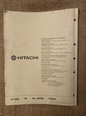 VT-88A HITACHI Service Manual Data #2