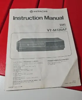 VT-M598EM HITACHI Video Deck Vhs Player Instruction Manual