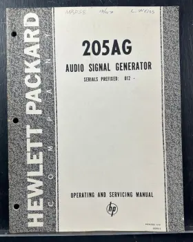 205AG HP Hewlett Packard Audio Signal Generator Operating