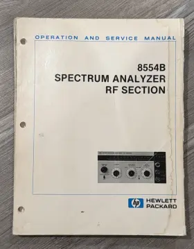 8554B HP Spectrum Analyzer Rf Service Operation Manual