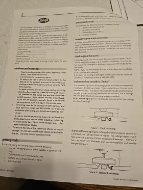 42666-02 HUNTER FAN CO Operation Manual Ceiling Fans #3