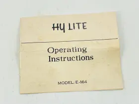 E-164 HY LITE Hong Kong Transistor Radio Manual #2