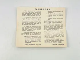 E-164 HY LITE Hong Kong Transistor Radio Manual #3