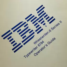S544-4213-01 IBM Wheelwriter Typewriter Operators Book #3