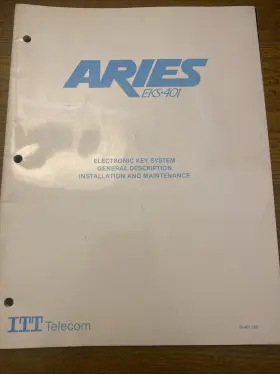 EKS401 ITT TELECOM Aries Manual