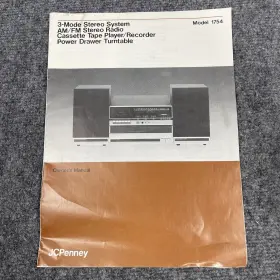 1754 J. C. PENNEY Penny Stereo Owners Manual