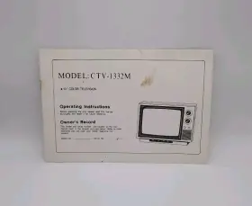 CTV-1332M JIC Television Operating Manual