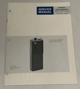 547B JOHNSON Ef Vhf Fm Handheld Radio Service Manual