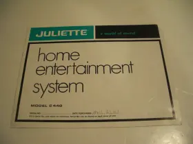 IBK-515 JULIETTE MODEL C440 Manual Entertainment Turntable