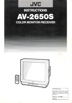 2650S-US-IBB JVC Monitor Receiver Tv Owners Manual