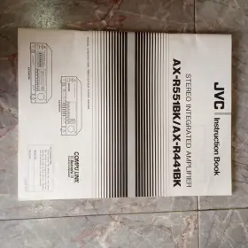 AX-R551BK JVC Instruction Book Stereo Integrated Amplifier