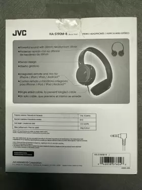 HA-S190M-B JVC Colorful Headphones Remote Microphone #2