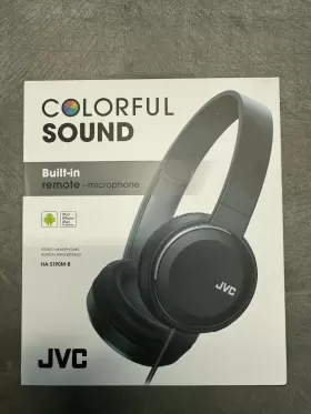 HA-S190M-B JVC Colorful Headphones Remote Microphone