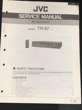 TR-87 JVC Service Manual Receiver