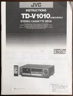 VNN2249-661 JVC Td Instruction Manual Remote Control Rm #2