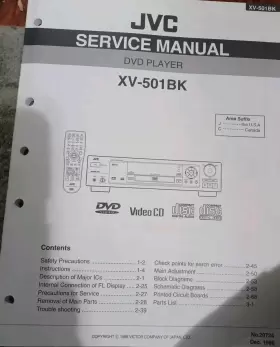 XV-501BK JVC Dvd Player Service Manual