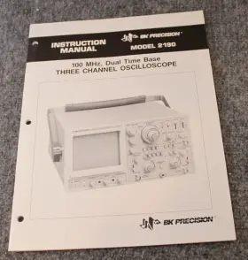 2190 KENWOOD Bk Precision Instruction Manual Oscilloscope