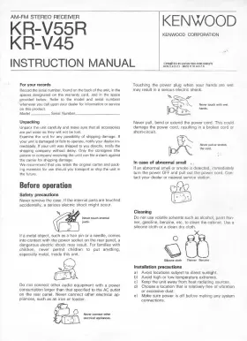 B50-6186-00 KENWOOD Stereo Receiver Owners Instruction Manual