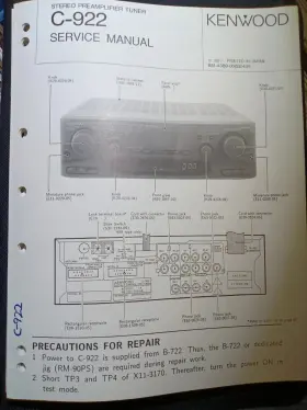 C-922 KENWOOD Preamplifier Service Manual