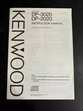 DP-3020 KENWOOD Owners Instruction Manual Cd Player #3