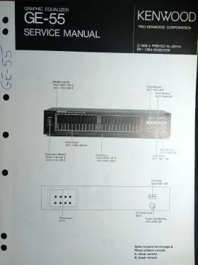 GE-55 KENWOOD Graphic Equalizer Service Manual