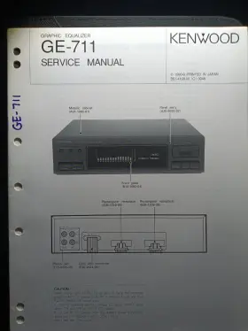 GE-711 KENWOOD Graphic Equalizer Service Manual