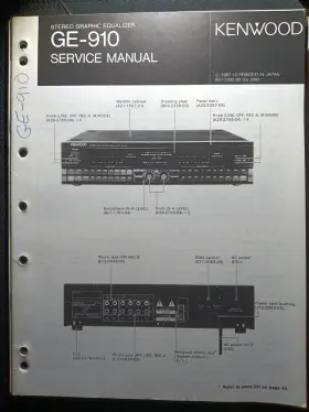 GE-910 KENWOOD Graphic Equalizer Service Manual