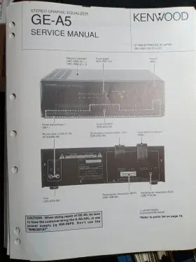 GE-A5 KENWOOD Graphic Equalizer Service Manual