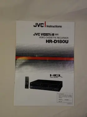 HR-D180U KENWOOD Jvc Vcr Instruction Manual