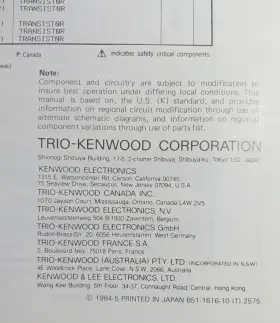 KA-1100SD KENWOOD Service Manual Amplifier #3
