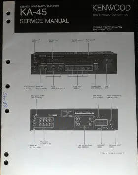 KA-45 KENWOOD Amplifier Service Manual