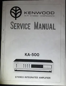 KA-500 KENWOOD Amplifier Service Manual Photocopy